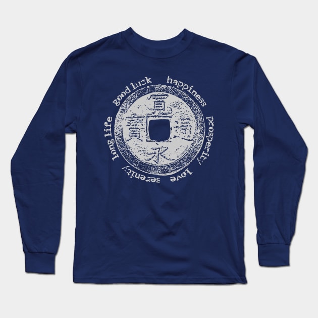 Lucky Coin (Silver) Long Sleeve T-Shirt by jrotem